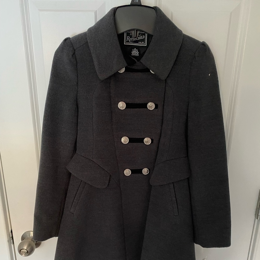 Rothschild Charcoal Gray Girls size 7/8 dress coat